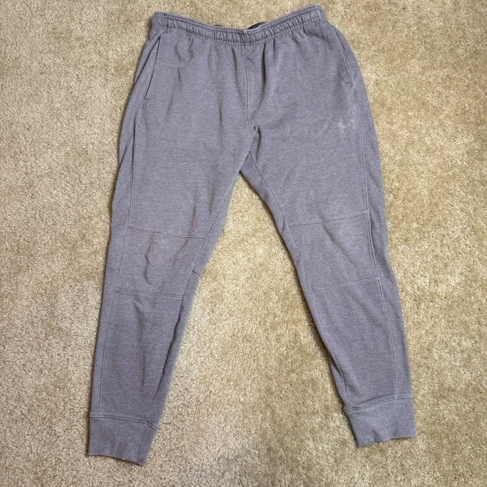 Under Armour ColdGear Mens Gray Fitted Fleece Joggers‎ Pants Large Athletic